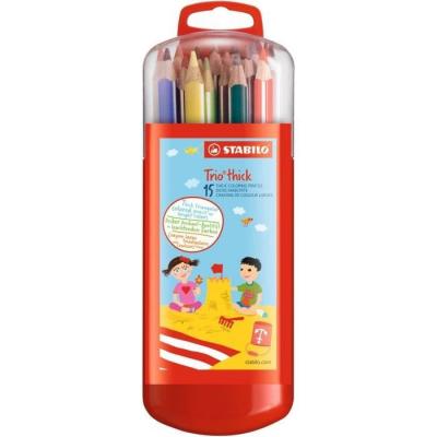 STABILO  etui malin de 15 crayons de couleur trio STA4006381421171