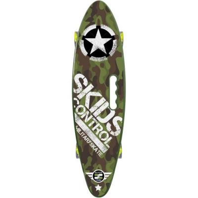 STAMP  Skateboard 24 x 7 avec poign&eacute;e Skids Control Military