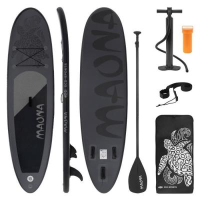 ECD GERMANY Stand up paddle board gonflable Maona avec pompe &aacute; air pagaie noir 120kg 308cm