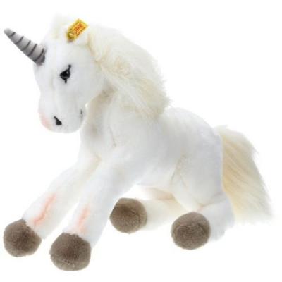 STEIFF  Starly Licorne &agrave; suspendre 35 cm blanche couch&eacute;e