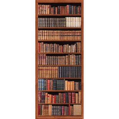 PLAGE Sticker Adh&eacute;sif de porte Ondoor Biblio ancienne - 204 x 83 cm