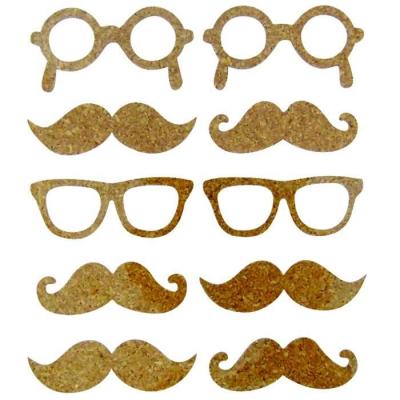 GRAINE CREATIVE Stickers li&egrave;ge - Moustache - 10 pi&egrave;ces - Graines cr&eacute;atives