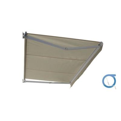 OMBRAZUR Store banne Loggia LITE Blanc 3x2m Manuel - Toile Ecrue 