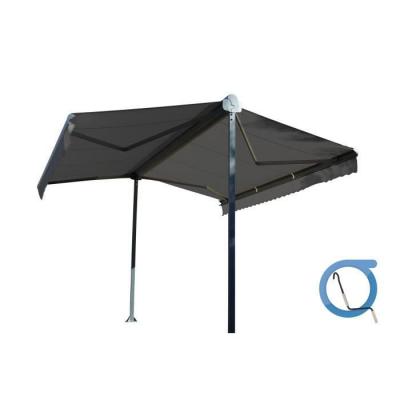 OMBRAZUR Store double pente GARDEN Gris Anthracite 4mx3mx2 Manuel - Toile Grise Anthracite