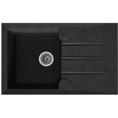 STRADOUR  Evier Aloa 1 bac 1 &eacute;gouttoir noir