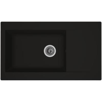 GENERIQUE STRADOUR Evier Einna 1 grand bac 1 &eacute;gouttoir noir