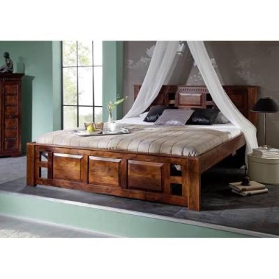 Lit double 200x200 Acacia laqu&eacute; Nougat OXFORD #254