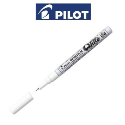 PILOT SUPER COLOR Marqueur PERMANENT Pointe EXTRA FINE (Blanc) 