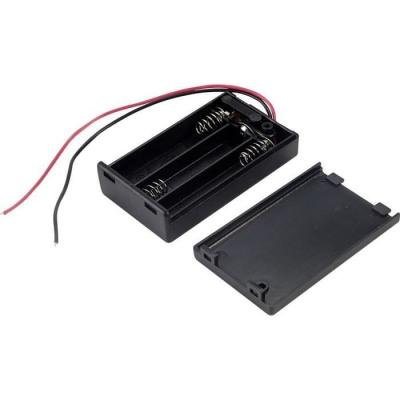 TRU COMPONENTS  SBH431-1AS Lot de 3 supports de batterie avec 3 c&acirc;bles Micro AAA