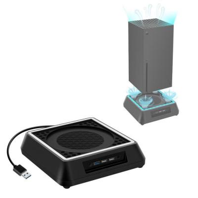  Support de Ventilateur de refroidissement avec &eacute;clairage LED et indicateur pour console Xbox Series X - Noir 