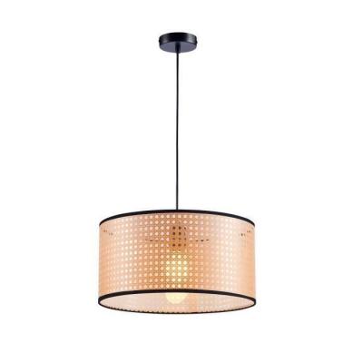 LES TENDANCES Suspension Imitation Cannage - &Oslash; 40 x H 140 cm - Noir - MIKADO