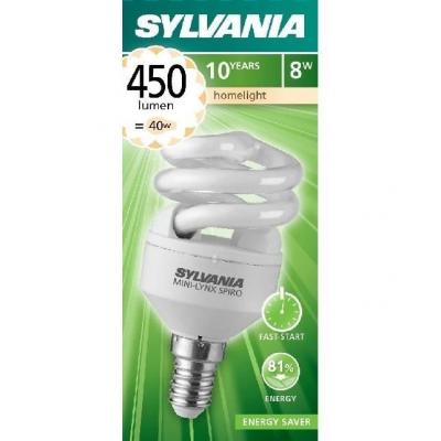 SYLVANIA Ampoule mini-lynx fast-start spiro eco 9w 2700k culot e14