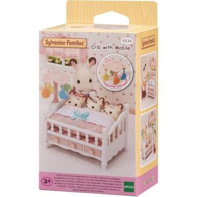Sylvanian Families&reg; Figurine lit de b&eacute;b&eacute; et mobile 5534