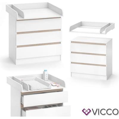 VICCO  commode &agrave; langer, blanc, 80x87cm 