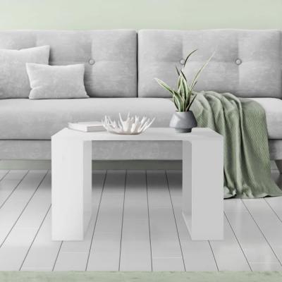 Table basse 65x65x40 cm blanche en panneau de particules ML-Design