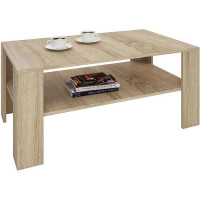 Table basse LORIENT, en m&eacute;lamin&eacute; d&eacute;cor ch&ecirc;ne sonoma 