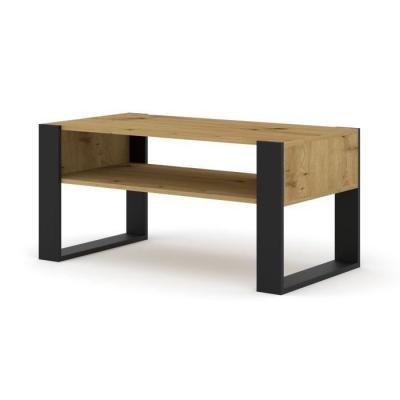 Table basse MONDI 100 x 50 cm ch&ecirc;ne artisanal