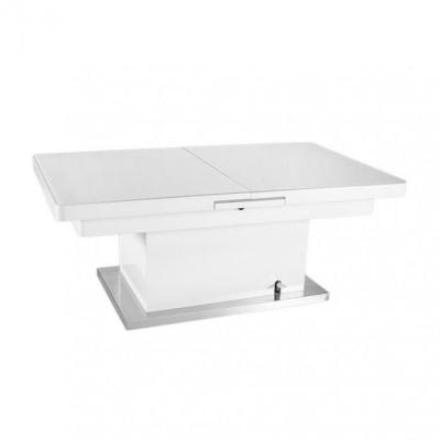 Table basse relevable extensible jet set blanc brillant 20101000193