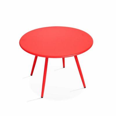 Table basse d'int&eacute;rieur - 40 x 29,5 cm - Acier - Palavas - Rouge