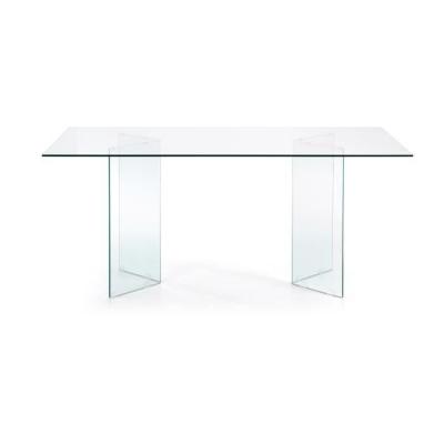 LF - Table de salle &agrave; manger Burano 180 x 90 verre transparent