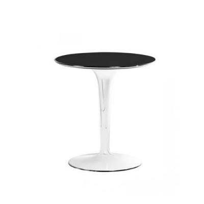 Table d'appoint gu&eacute;ridon - TIP TOP PMMA Diam 48cm x H 51cm Noir brillant