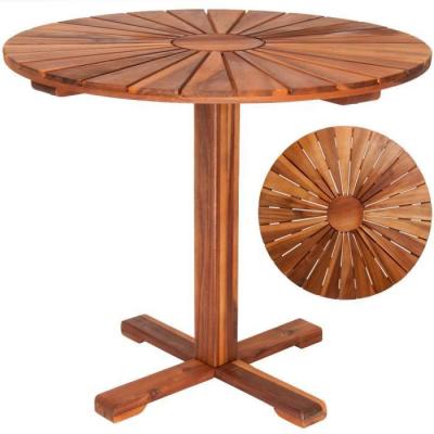 CASARIA Table en bois d'acacia huil&eacute; Sunrise 70,5cm brun pour jardin