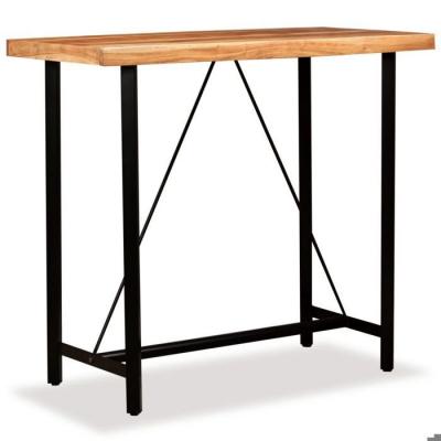 Table haute mange debout bar bistrot bois massif de sesham 120 cm