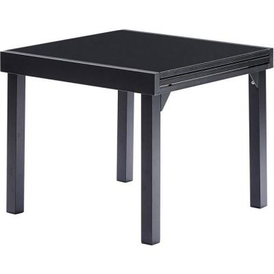 WILSA GARDEN Table 90/180 MODULO 4/8 NOIRE