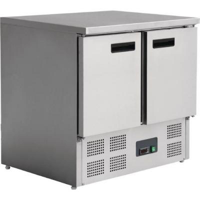POLAR Table R&eacute;frig&eacute;r&eacute;e Positive Inox 240 L - 2 Portes - 