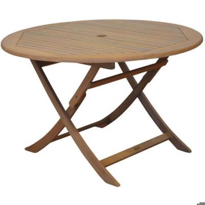 PROLOISIRS ALIZ&Eacute; Table ronde en acacia 120 cm Sophie. Marron