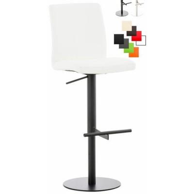 CLP Tabouret de bar Cadiz en similicuir , Noir/Blanc
