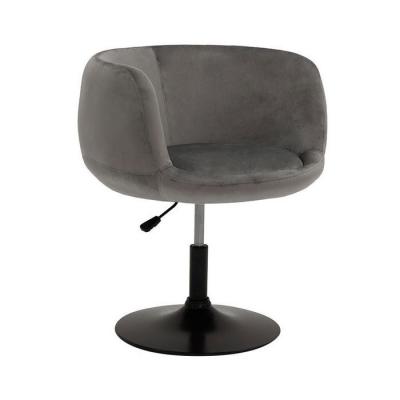 Tabouret de bar en velours gris nolan - Gris
