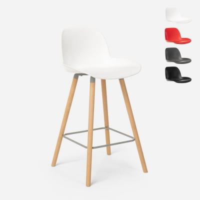 Tabouret haut moderne Eiffel pour bar et cuisine design scandinave Burj 65 Couleur: Blanc