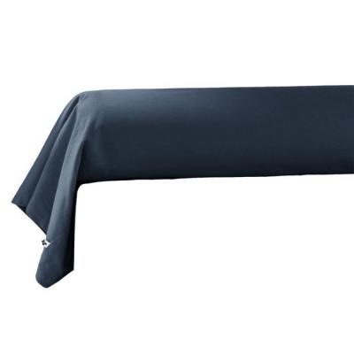 L EFFET PAPILLON Taie de traversin flanelle 100% coton 85 x 185 cm candice - bleu nuit