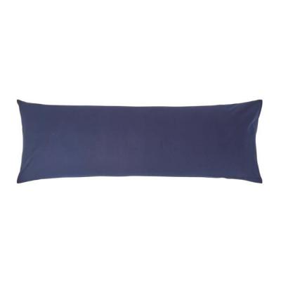 Taie de Traversin plat en coton 200 fils Bleu Marine 50 x 140 cm Env.