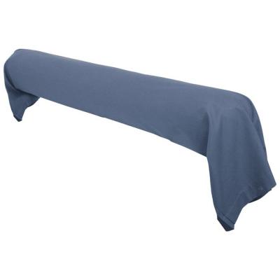 LINNEA  Taie de traversin uni 230X43 cm 100% Coton Alto Bleu Jean