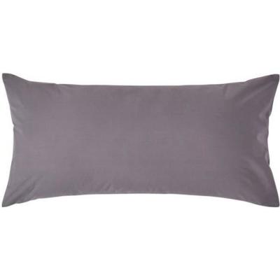 HOMESCAPES Taie d'oreiller Gris fonc&eacute; 100% coton Egyptien 200 fils 40 x 80 cm
