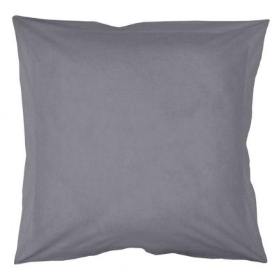 STOF Taie d'oreiller unie en coton bio Ardoise 65 x 65 cm
