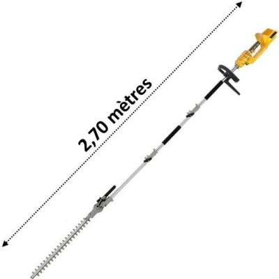 GT ELEC Taille-haies sur perche sans fil &agrave; batterie, 40 V,  - Sans batterie et sans chargeur
