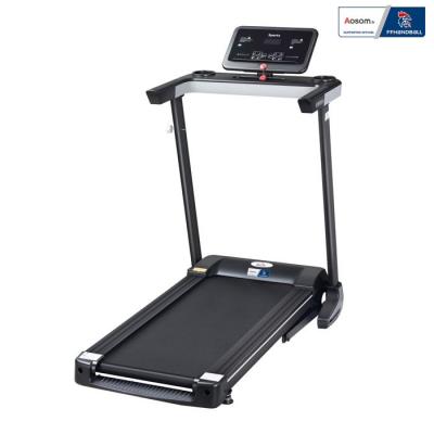 HOMCOM Tapis de course pliable - collaboration Aosom.fr x FFHandball - 1-12 Km/h 500 W &eacute;cran LCD 12 programmes noir