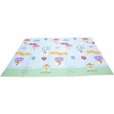 TEAMSON KIDS Tapis de jeu d'&eacute;veil pliable pour enfant b&eacute;b&eacute; double face 2 en 1 Hot Air Balloons PS-PM002