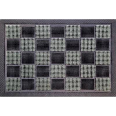 IDMAT Tapis picots floqu&eacute; - caoutchouc - 40x60 cm 
