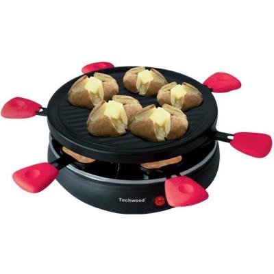 TECHWOOD  TRA-65 Appareil &agrave; raclette 6 personnes - Noir 