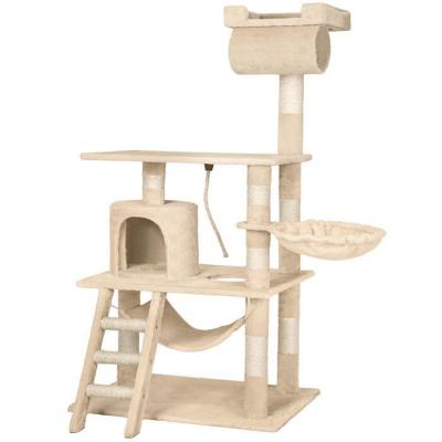 TECTAKE  Arbre &agrave; Chat STOKELEY 141 cm - beige