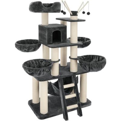 TECTAKE  Arbre &agrave; chat GISMO 195 cm - gris/blanc