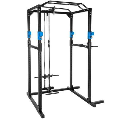 TECTAKE Cage de Musculation, Rack de Musculation, Station de Fitness - noir/bleu