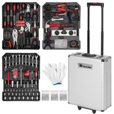 TECTAKE  Caisse &agrave; Outils 577 Pi&egrave;ces en Aluminium 37 cm x 16 cm x 98 cm