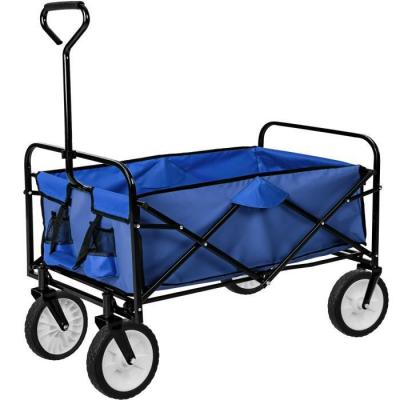 TECTAKE  chariot de jardin pliable 80 kg - bleu 402595