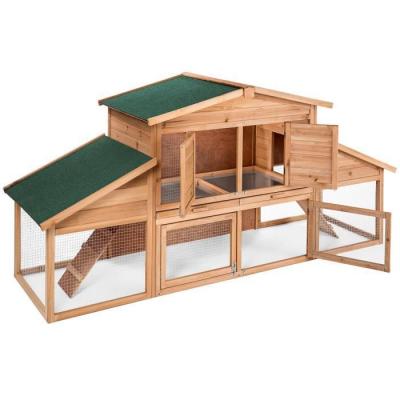 TECTAKE Cage XXL pour petits animaux &agrave; deux niveaux avec zone de repos 226x77x95,5cm