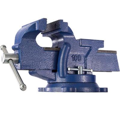 TECTAKE  &Eacute;tau d&rsquo;&eacute;tabli &agrave; Base tournante 125 mm en Fonte Bleu